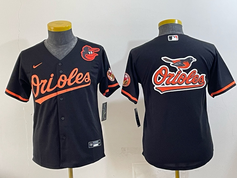 Youth 2025 Baltimore Orioles Blank black Nike MLB Jersey 009->youth mlb jersey->Youth Jersey